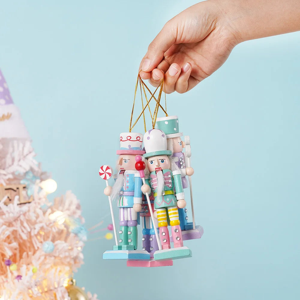 4PCS 12cm Macaron Candy Series Nutcracker Puppet Soldier