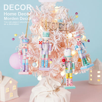 4PCS 12cm Macaron Candy Series Nutcracker Puppet Soldier