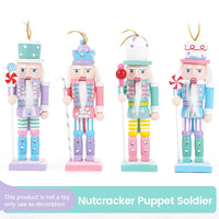 4PCS 12cm Macaron Candy Series Nutcracker Puppet Soldier