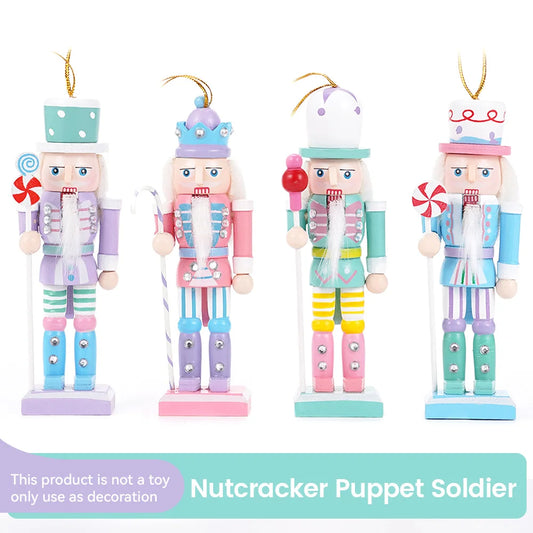 4PCS 12cm Macaron Candy Series Nutcracker Puppet Soldier