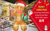 8FT/2.4M Christmas Inflatables Gingerbread Man