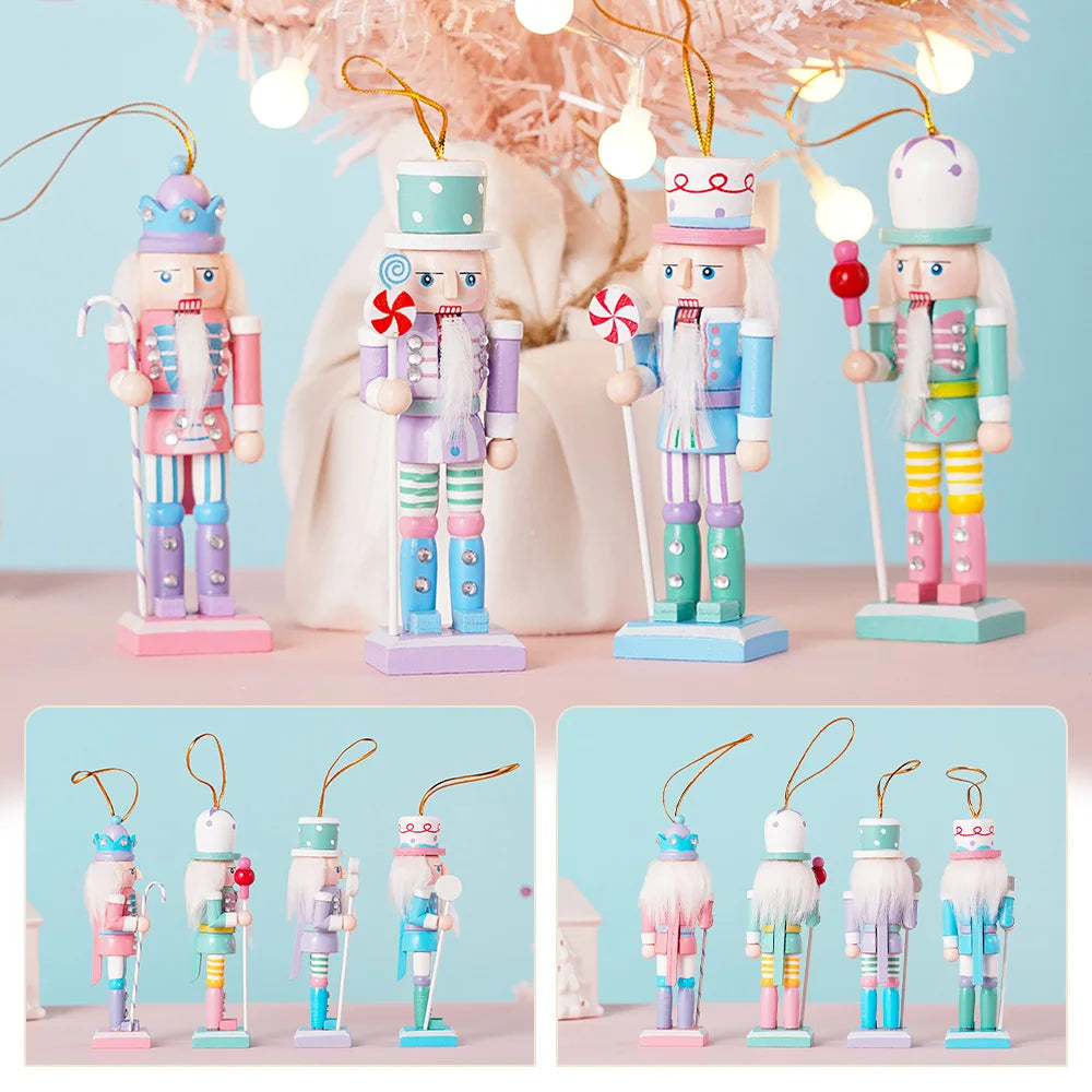 4PCS 12cm Macaron Candy Series Nutcracker Puppet Soldier
