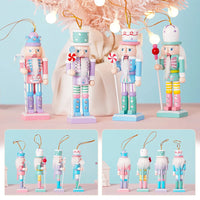 4PCS 12cm Macaron Candy Series Nutcracker Puppet Soldier
