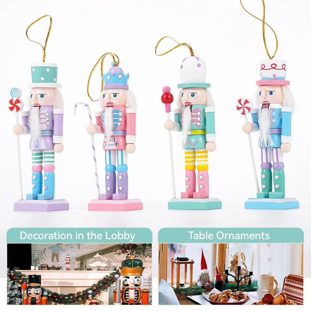 4PCS 12cm Macaron Candy Series Nutcracker Puppet Soldier