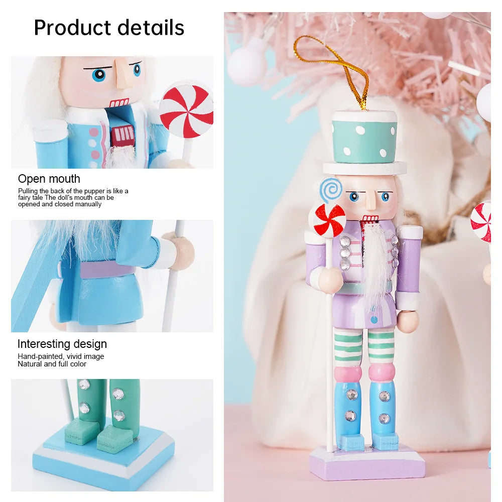 4PCS 12cm Macaron Candy Series Nutcracker Puppet Soldier