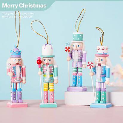 4PCS 12cm Macaron Candy Series Nutcracker Puppet Soldier